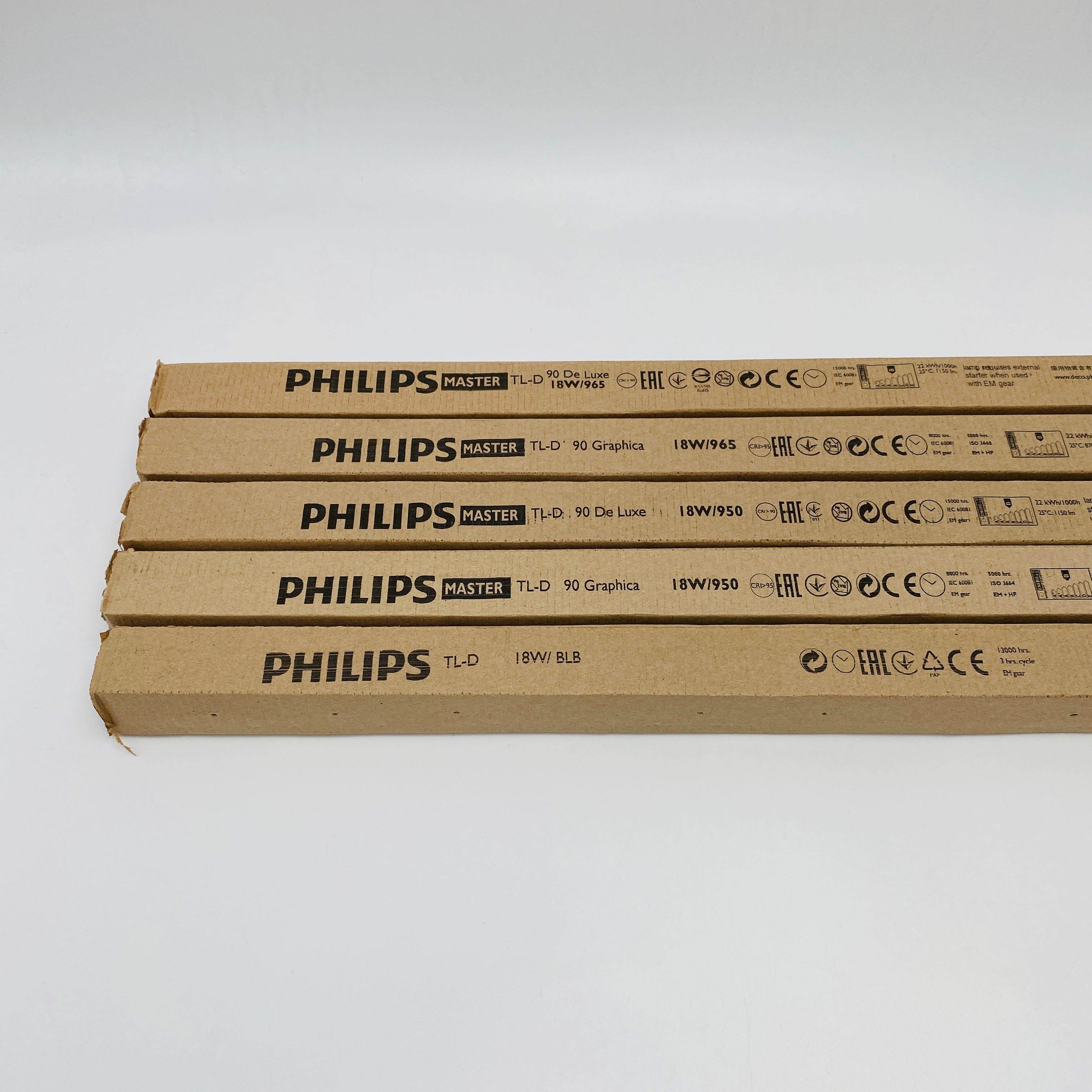 飞利浦d65对色灯箱d50看色灯管uv光源tl-d90 de luxe950色评灯965