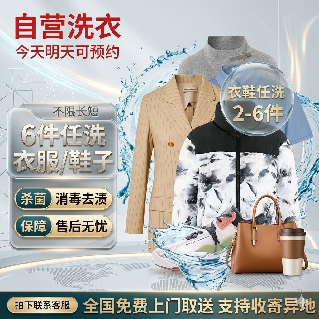 京东洗衣全国洗鞋洗衣服务网面羽绒服运动鞋干洗水洗上门取送包邮