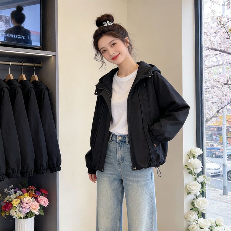 工装短外套2026春秋款新款轻薄冲锋衣女休闲洋气潮流夹克上衣女潮