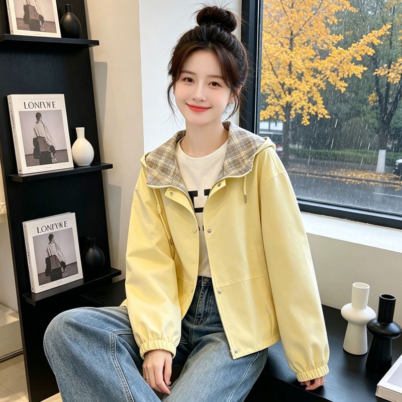 连帽棒球服冲锋夹克女春秋薄款