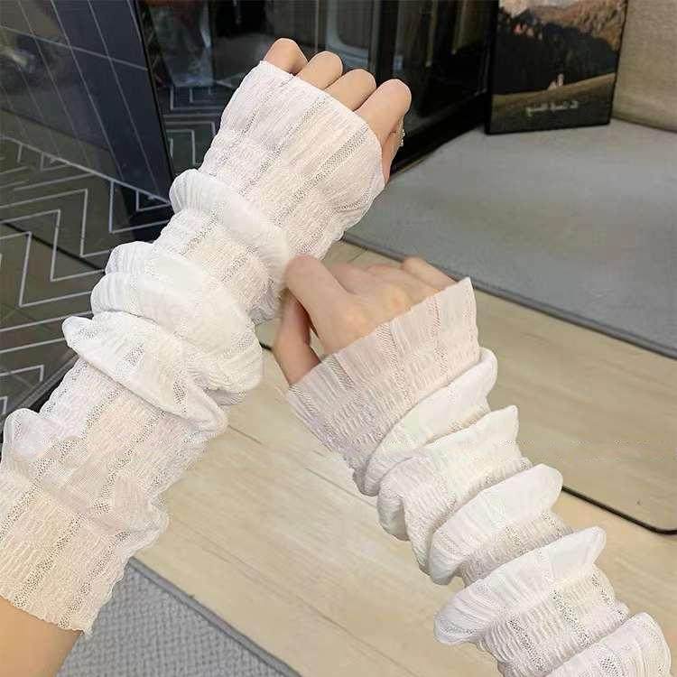 防晒护袖时尚袖套女夏季户外手套