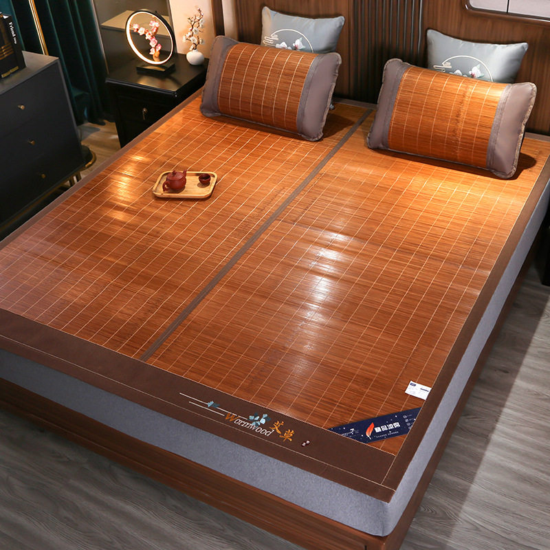 凉席夏季竹席可折叠家用双面席藤草席冰丝席学生宿舍单人空调席子