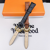 现货Vivienne Westwood薇薇安表带头层皮竹节纹12MM手表配件