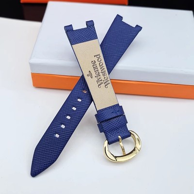 西太后真皮表带十字纹凹口