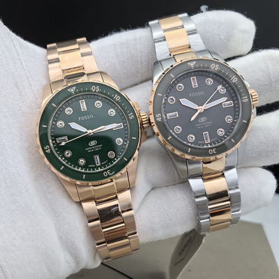FOSSIL不锈钢商务休闲石英女表