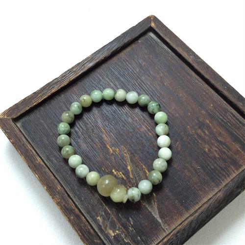 绿白料女款独山玉简约大气