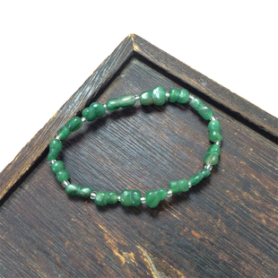 天然玉石南阳独山玉天蓝老料随形葫芦手串独玉异形葫芦手链手饰品