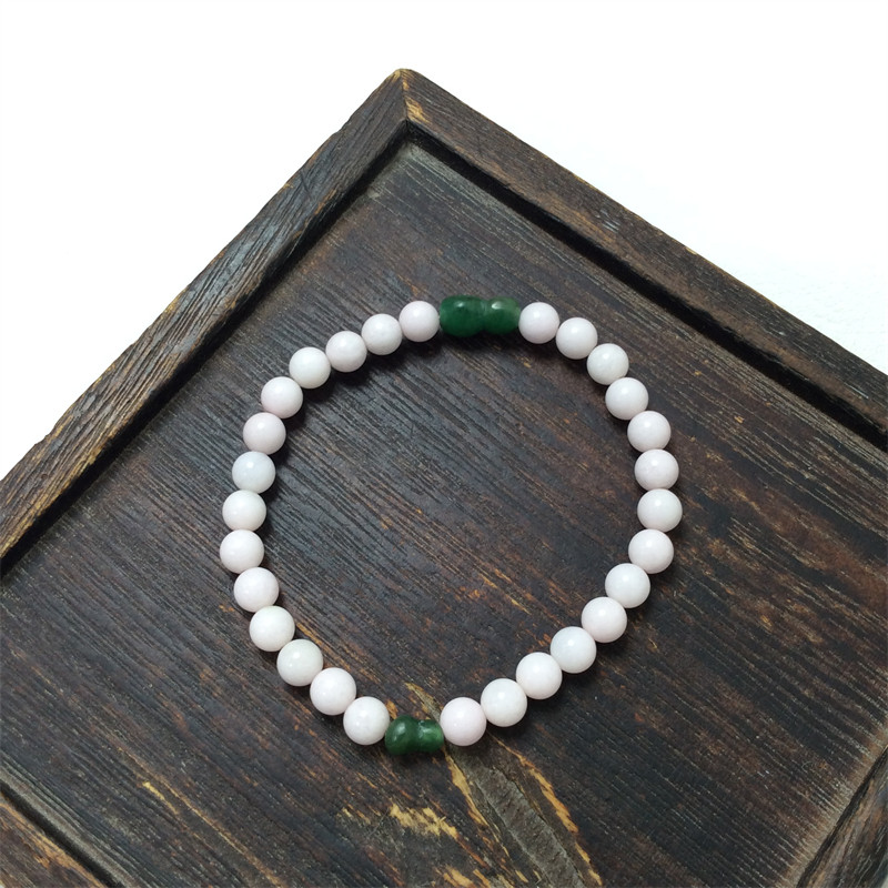 南阳独山玉天蓝料玉葫芦手链天然玉石独玉圆珠子手串女款手链手饰,珠宝/钻石/翡翠,手饰,淘宝优惠券,粉丝福利购,淘宝优惠卷