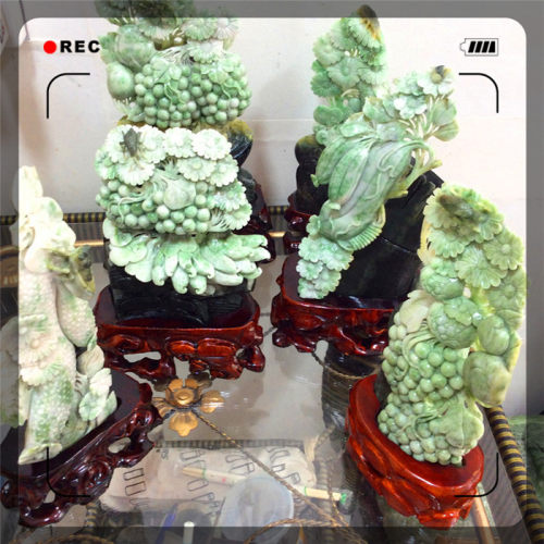 南阳独山玉花鸟玉石摆件硕果累累