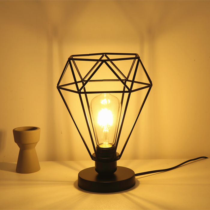 美式乡村创意卧室床头台灯现代简约时尚客厅个性铁艺灯具酒吧台灯