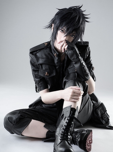 ff15  最终幻想15诺克提斯 Noctis 黑色短发cos假发