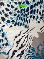 Summer 2026 Flower crystal linen knitted elastic fabric dress Dance dress skin-friendly soft drape clothing fabric thumbnail 5