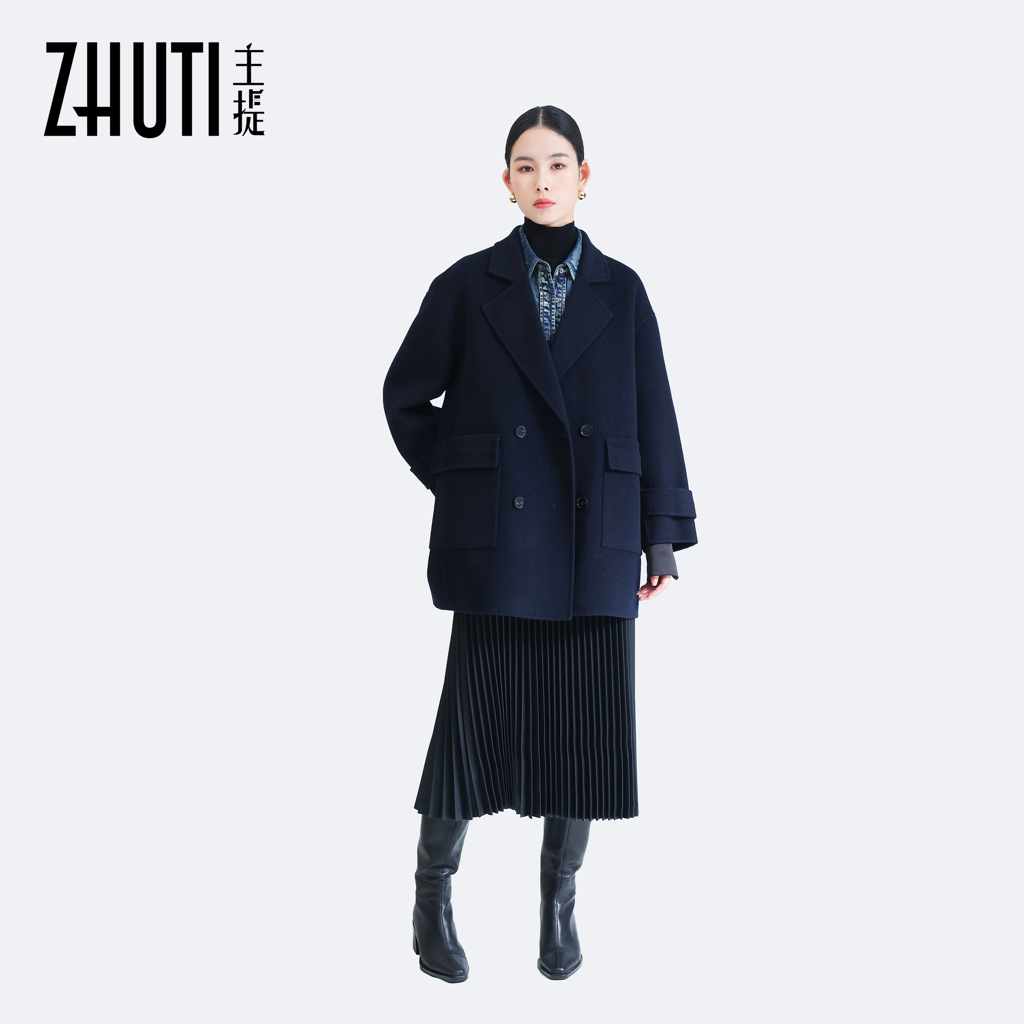 2025主提冬季女装新款品牌专柜设计高级感舒适时尚气质双面呢大衣