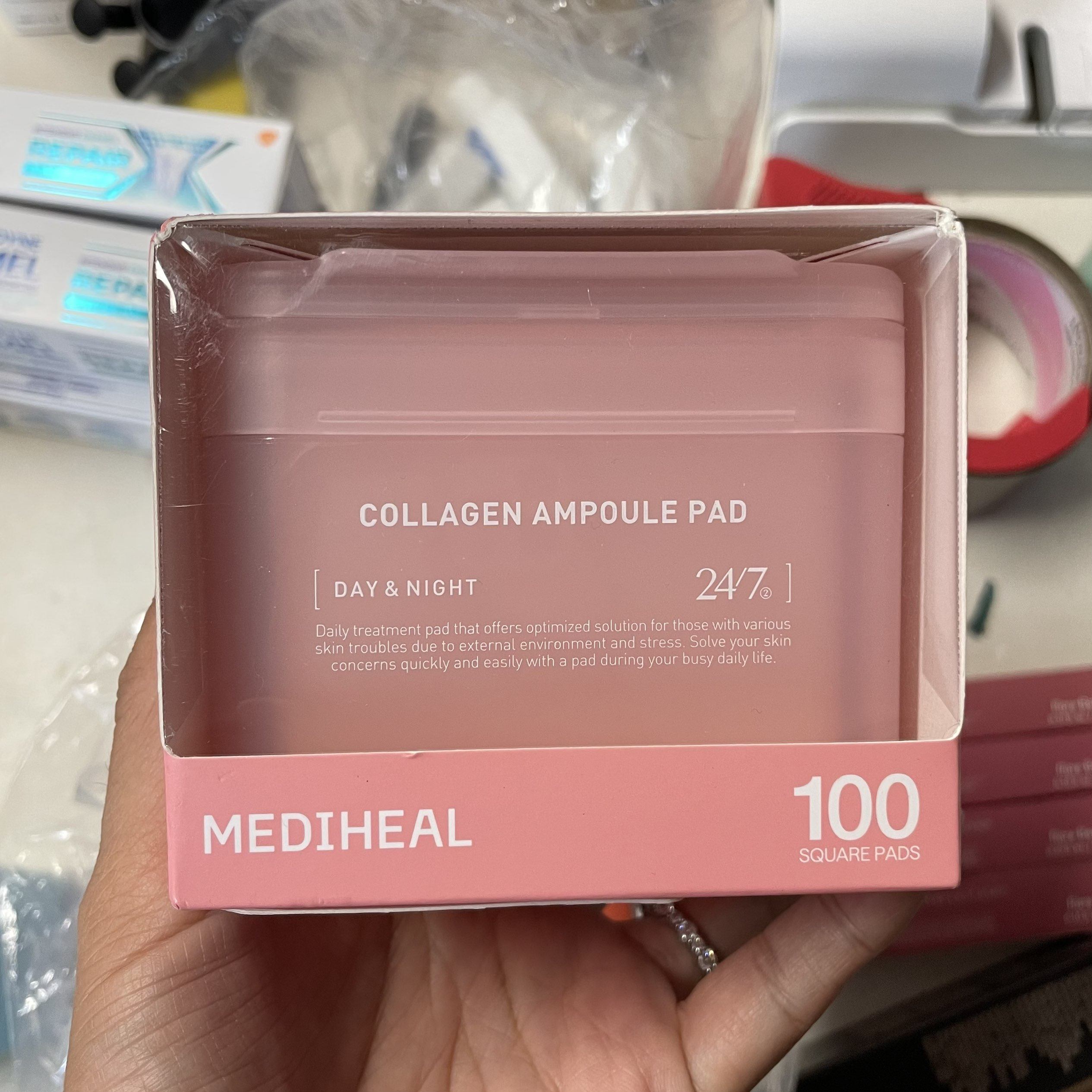 现货 美版mediheal美迪惠尔 胶原蛋白弹力棉片100片 湿敷擦拭,美容护肤/美体/精油,贴片面膜,淘宝优惠券,粉丝福利购,淘宝优惠卷