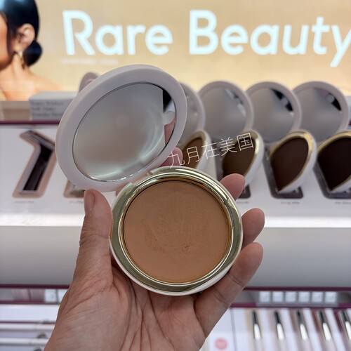 预*定 新品Rare Beauty赛琳娜Warm Wishes哑光修容粉饼斜角刷9g