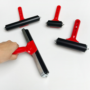 红色橡胶版画滚筒凝胶版画滚筒油墨滚筒明胶版画硬制橡胶滚筒