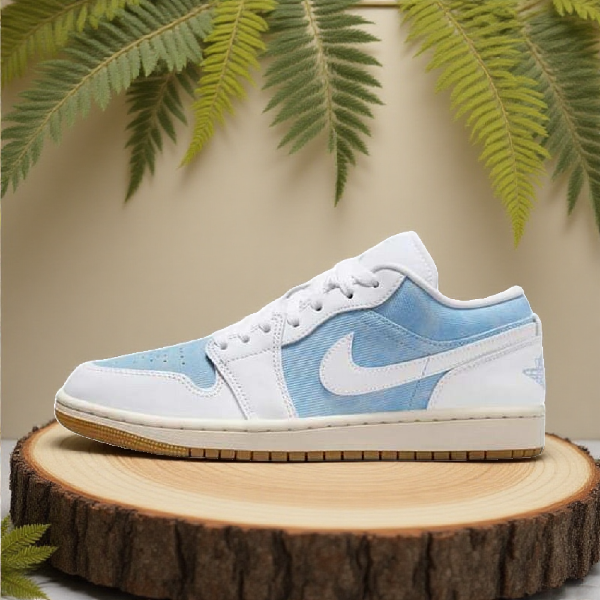 NIKE/耐克Air Jordan 1 Low蓝白色女低帮复古休闲板鞋HQ2004-400