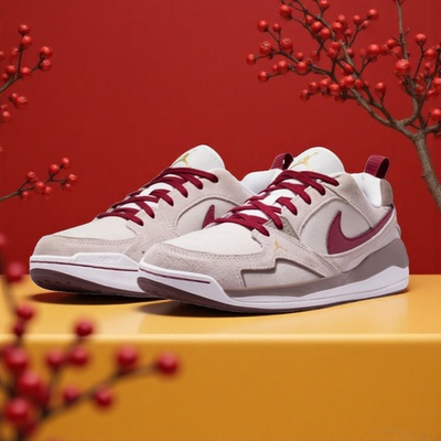 JORDAN耐克男鞋马年限定新年款CMFT米红棕低帮复古板鞋IQ9781-261