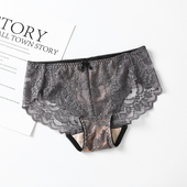 性感轻奢蕾丝内裤 舒适 女纯棉底档吸湿透气排汗抑菌中低腰平角裤