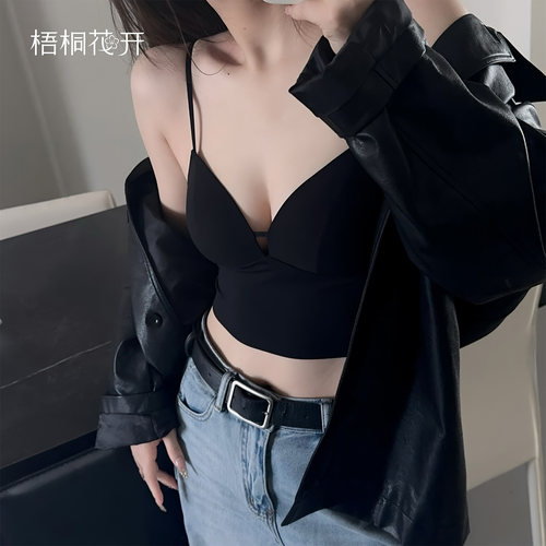 梧桐花开文胸吊带小背心