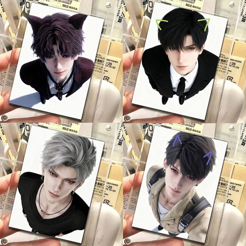 恋与深空拍立得二次元乙游高颜值夏以昼黎深沈星回秦彻同人明信片