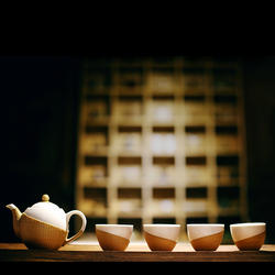 刘氏竹编竹丝扣瓷纯手工美人肩白瓷家用茶具一壶四杯套装特色礼品