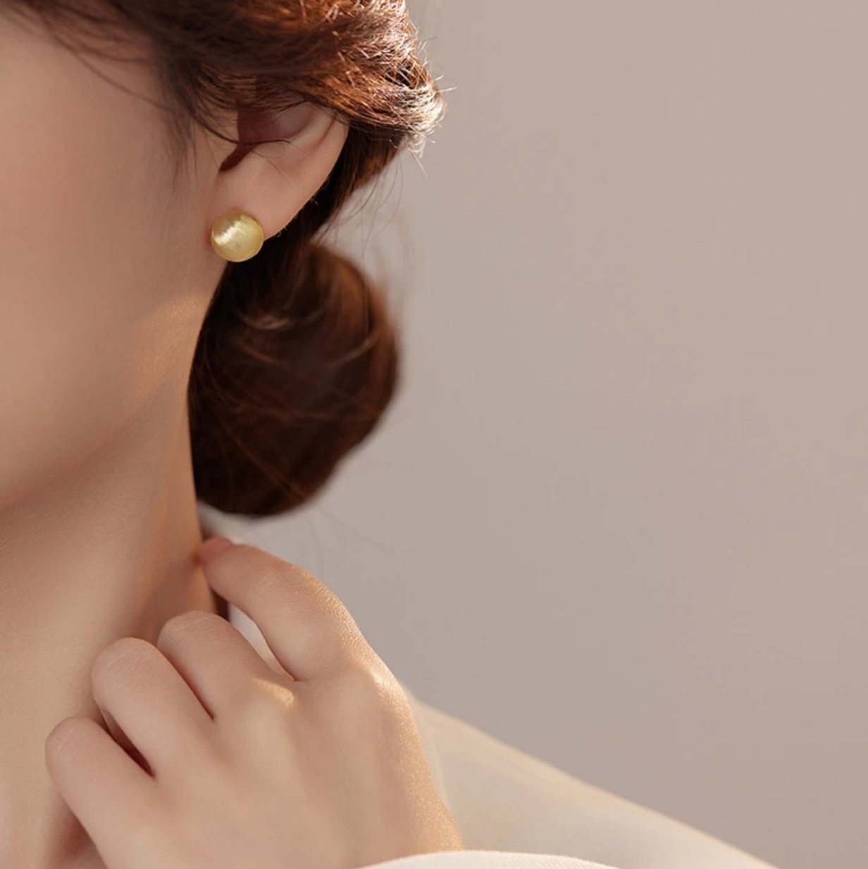 精工高版本拉丝半球耳钉,饰品/流行首饰/时尚饰品新,耳钉,淘宝优惠券,粉丝福利购,淘宝优惠卷