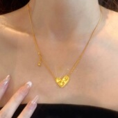 精工高版 本爆闪碎冰冰爱心项链手链