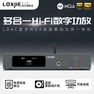 耳放usb光纤同轴 LOXJIE乐士杰A40大功率hifi发烧功放机蓝牙解码