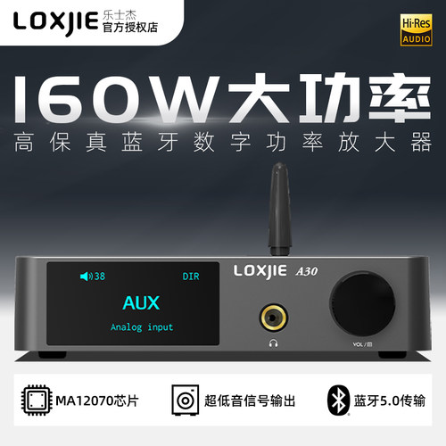 LOXJIE乐士杰A30蓝牙解码耳放大功率hifi发烧小功放机usb光纤同轴 - 封面