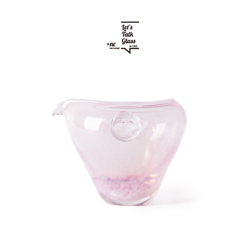 玻心璃语|芍锦萦怀公道杯 玻璃 原创设计 茶具 手工匠人 分茶器