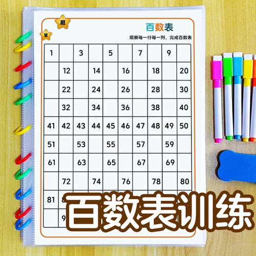 稚慧早教百数表专项练习数学教具