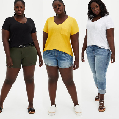 瑕疵处理2184欧美单胖MM特大码黑色黄色白色短袖T恤200300斤