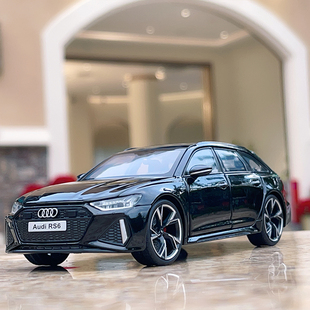 JKM 32奥迪RS6合金汽车模型仿真可6开门男孩玩具车收藏摆件礼物