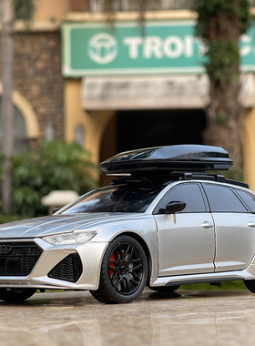 1:24奥迪RS6跑车模型仿真合金车模玩具车男孩小汽车模型收藏摆件