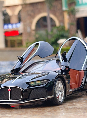 1:24布加迪Atlantic汽车模型合金仿真跑车摆件男孩玩具车模收藏