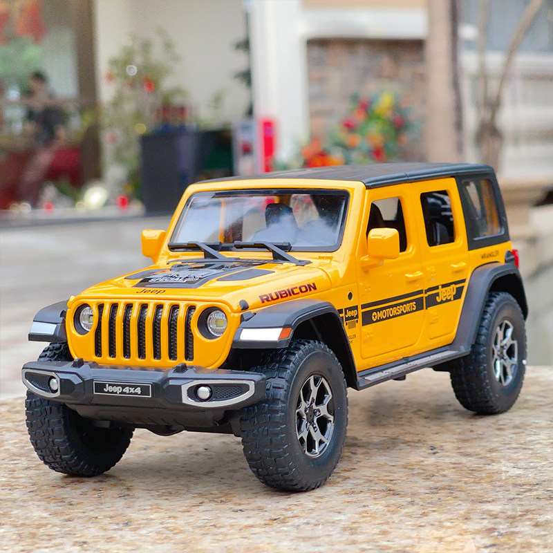 1:22大号牧马人越野汽车模型儿童礼品声光回力仿真合金玩具车摆件