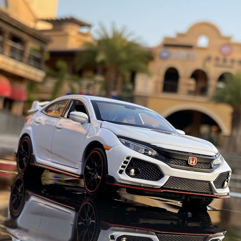 1:32正版本田思域typer合金汽车模型 仿真回力声光金属玩具车模型