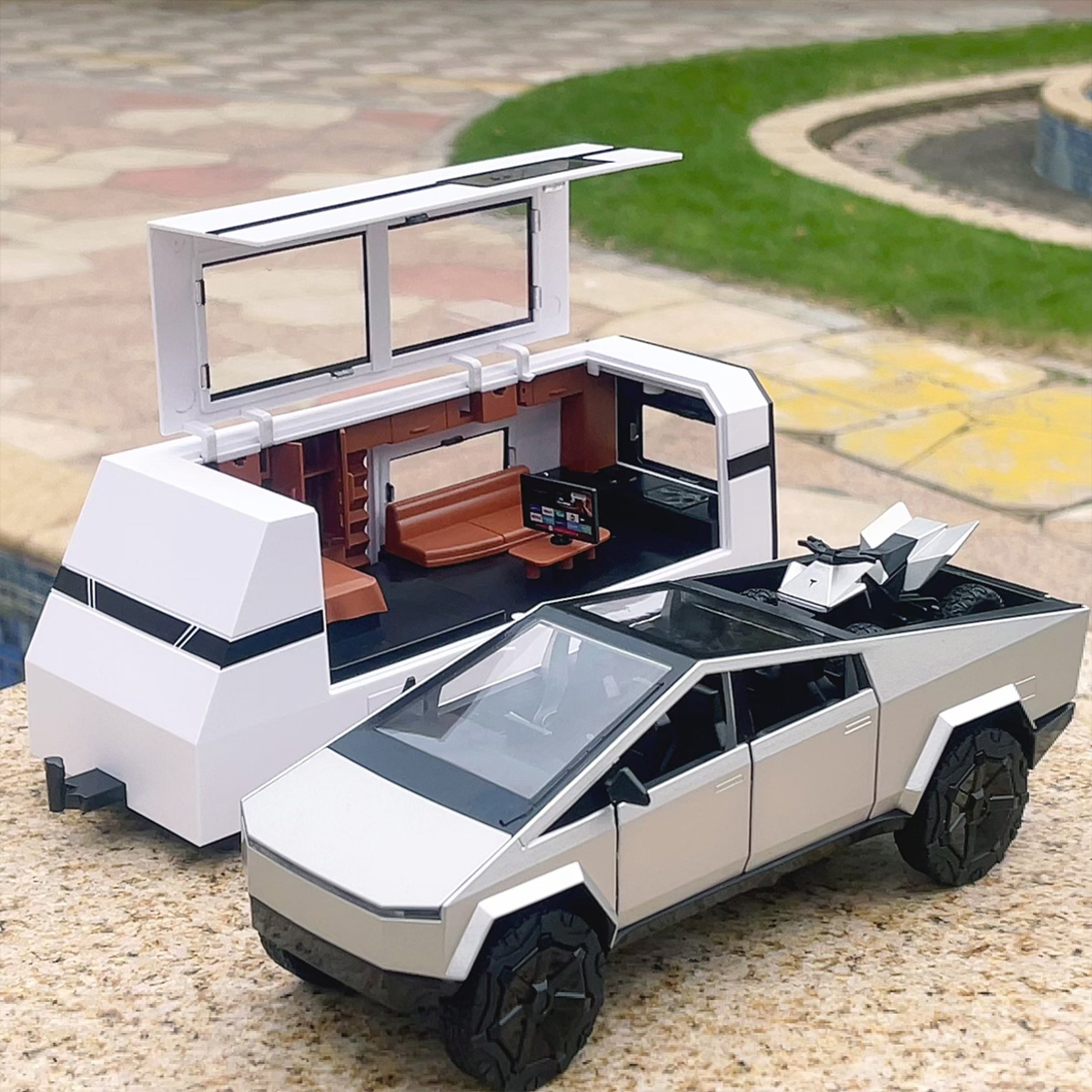 1/24特斯拉赛博皮卡房车模型玩具