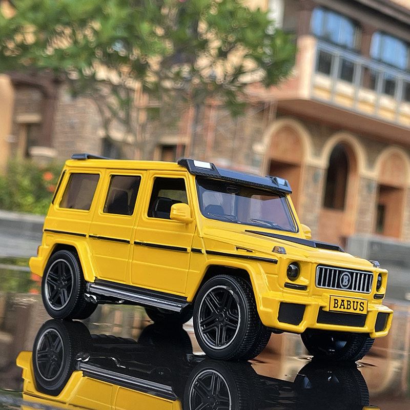 1:24奔驰巴博斯g65汽车模型仿真合金车模回力开门金属儿童玩具车