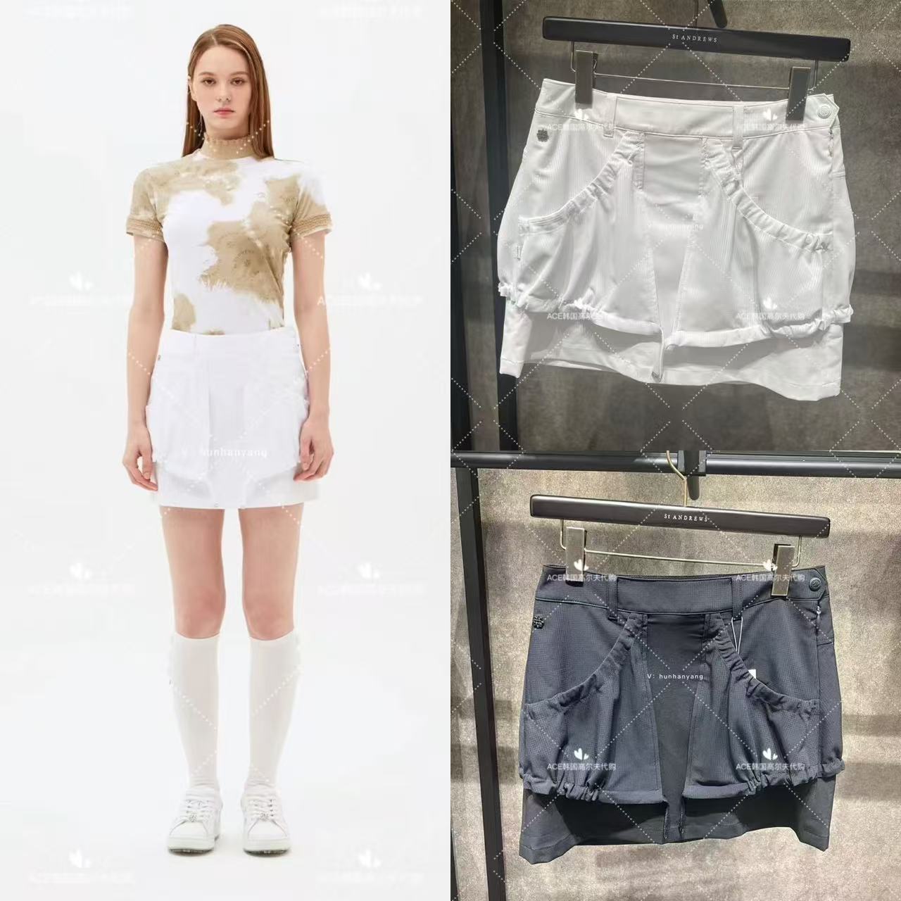 女士高尔夫服装25夏季裙子