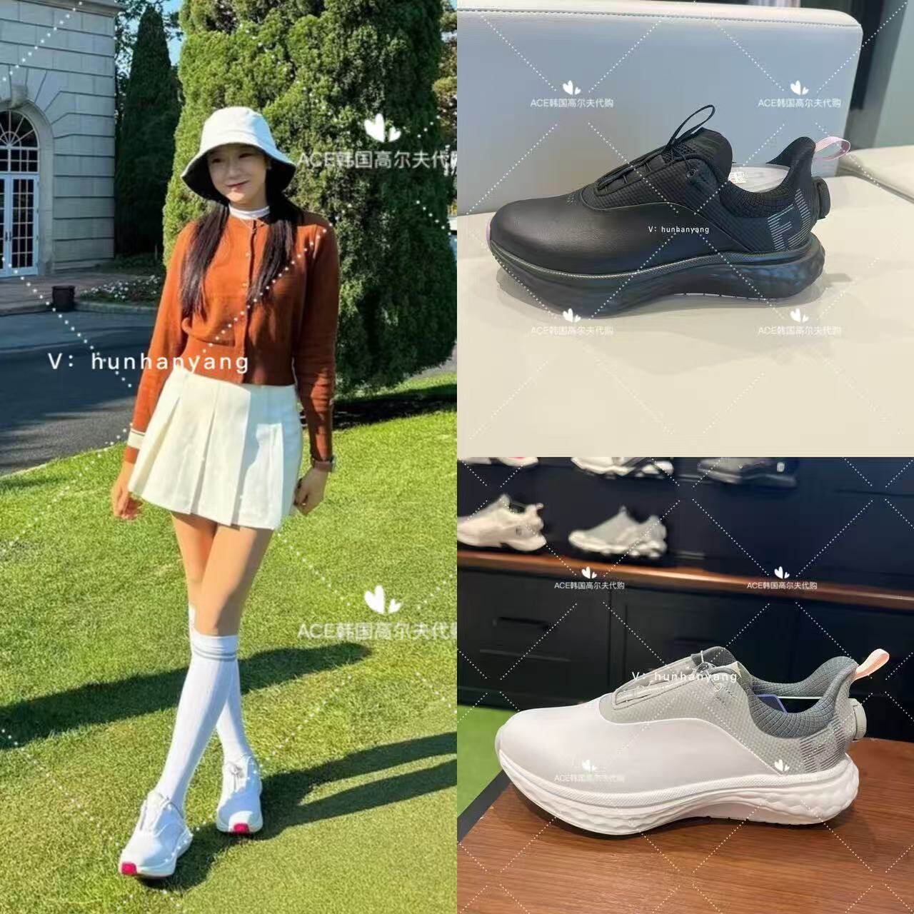 FJfootjoy女士高尔夫球鞋24秋折扣百搭休闲时尚运动厚底增高球鞋