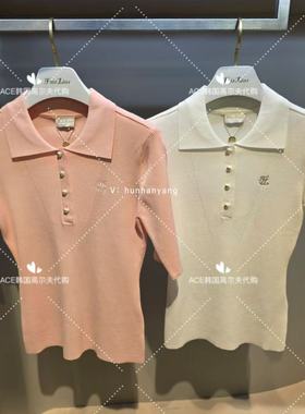 FL女士高尔夫半袖26春季新款百搭休闲时尚运动薄针织修身短袖