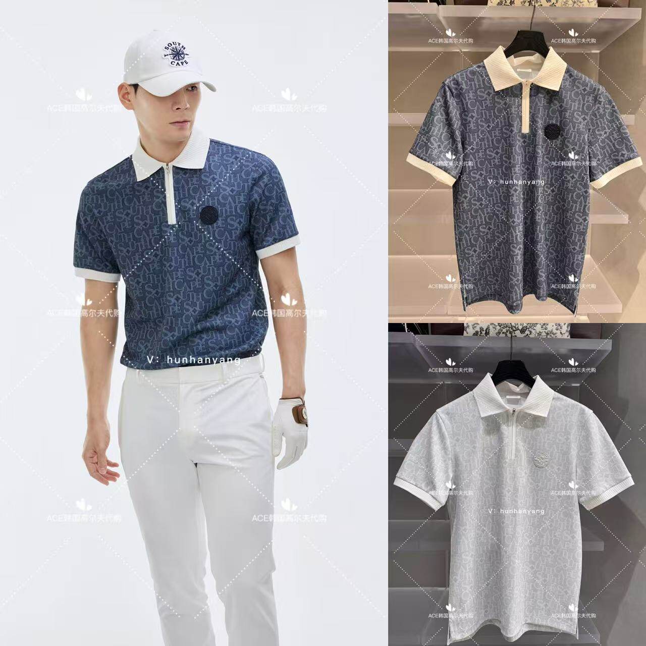 SOUTHCAPE男士高尔夫短袖POLO