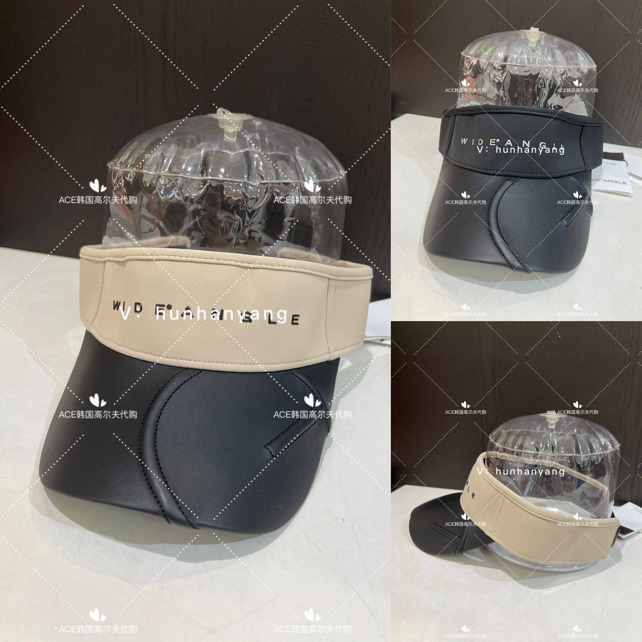 Wangle高尔夫皮质感无顶防晒帽