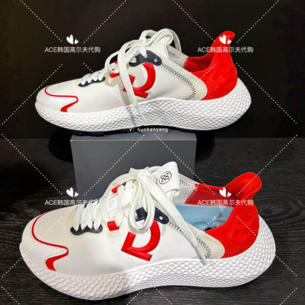 Gfore女士折扣高尔夫球鞋25夏季休闲时尚舒适经典厚底增高运动鞋