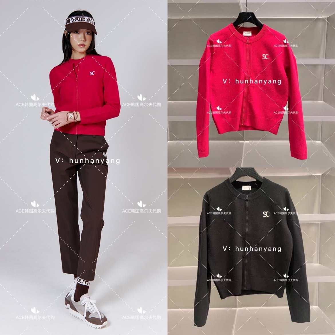 高尔夫女士针织运动休闲外套SC