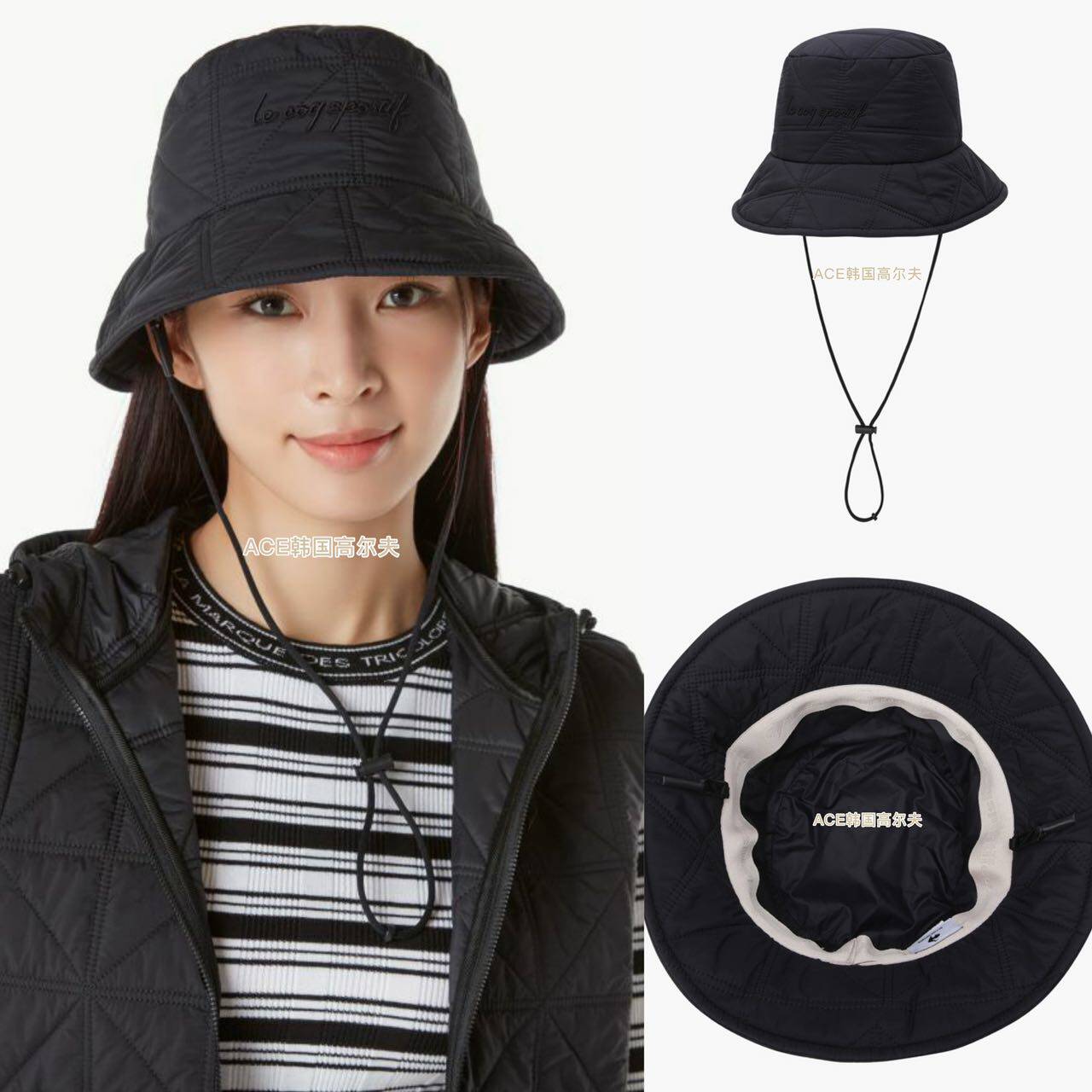 公鸡女士高尔夫折扣球帽24秋冬百搭运动时尚保暖防风渔夫帽防晒帽