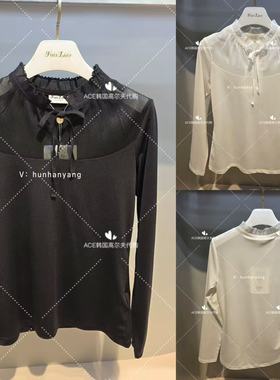 FL女士高尔夫打底长袖26春季新款百搭休闲时尚运动花领打底长袖