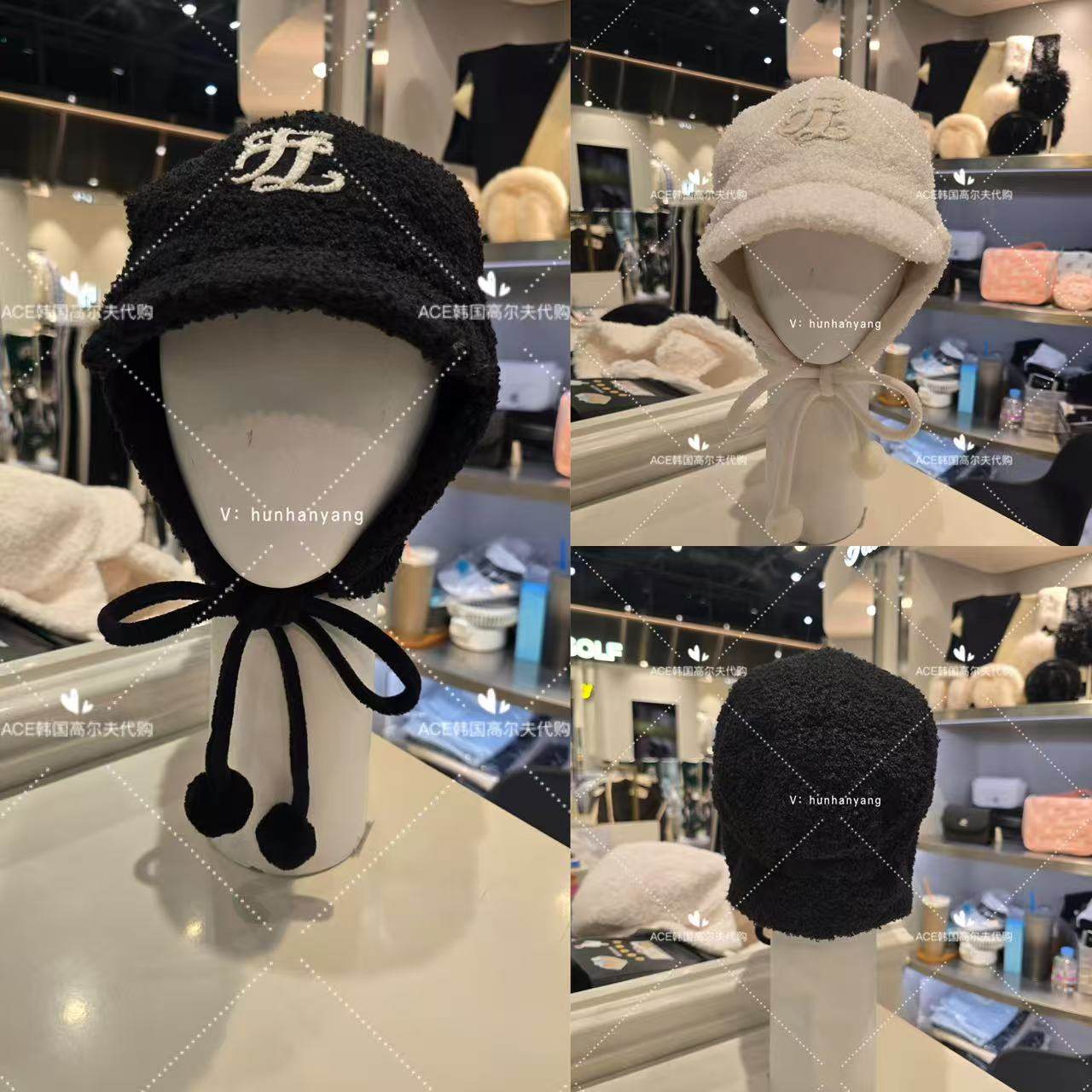 FL高尔夫球帽女士25冬季新款百搭休闲时尚运动保暖防风毛绒防晒帽